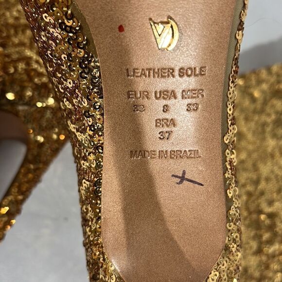 FREE PEOPLE BY VINCENZA AFTER MIDNIGHT SEQUINED BOOTS IN GOLD NEW SIZE 8 - Picture 6 of 6